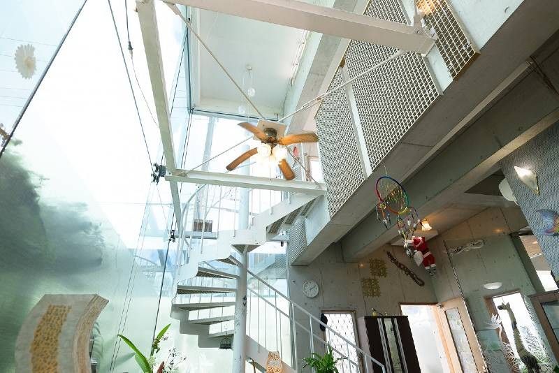 Exposed Concrete & Glass Wall House in Itoman, Okinawa - Main Image