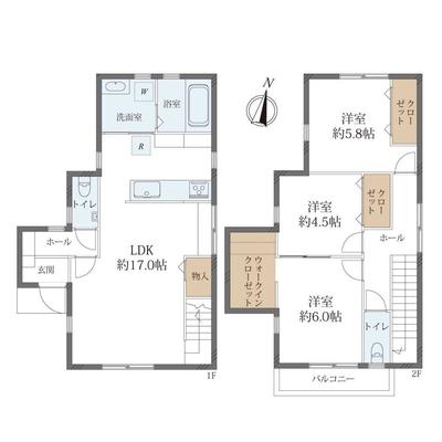 Modern 3LDK House Near Shichikenjaya Station, Hiroshima — Image 4, Asaminami, Hiroshima