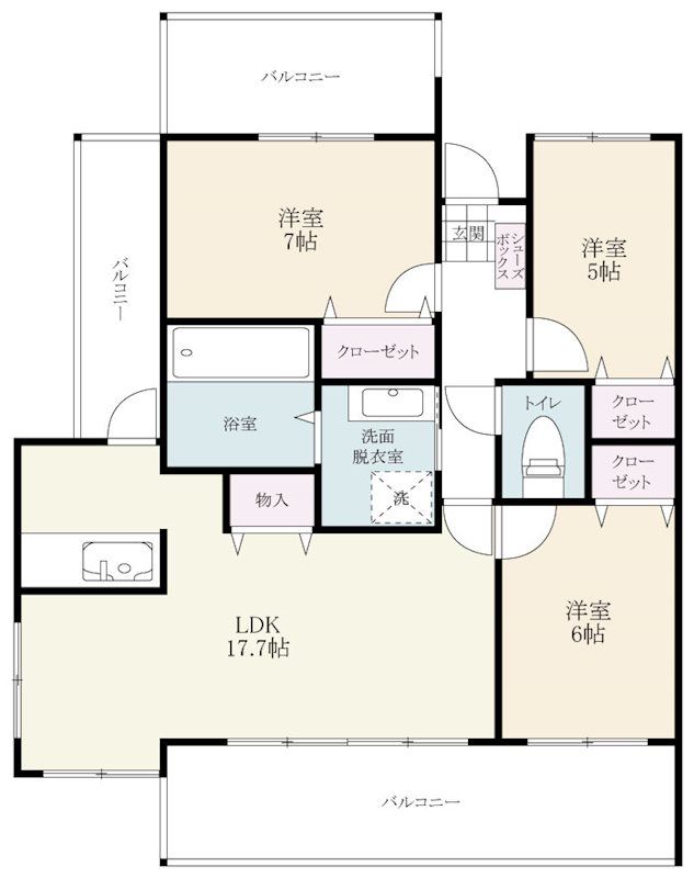 Diamant Mansion Hyogo 3LDK Apartment for Sale in Saga City - Thumbnail 2