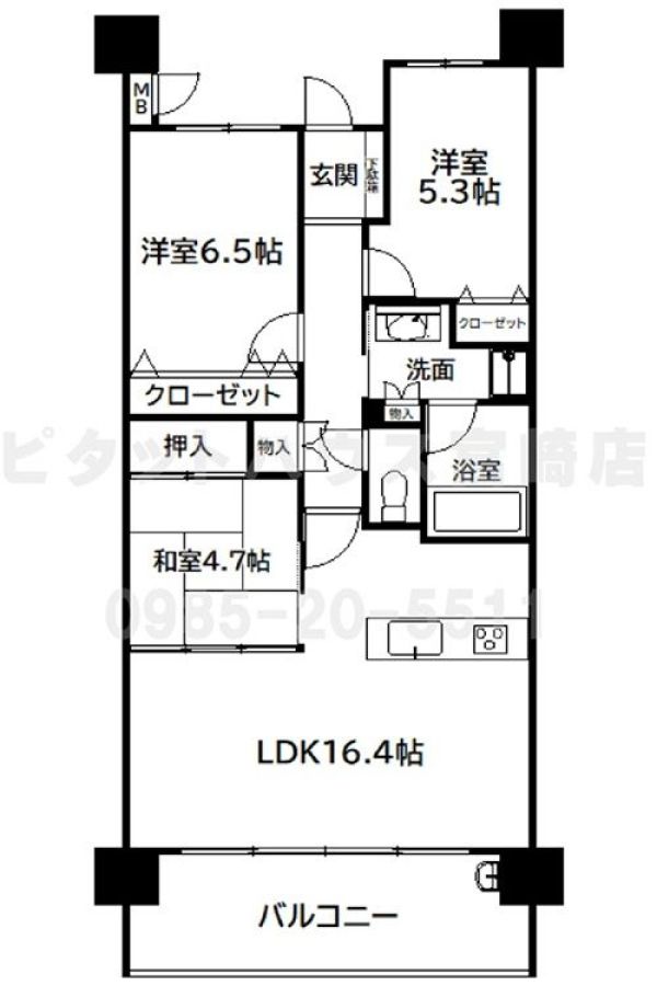 3LDK Apartment for Sale in Miyazaki City, Miyazaki Prefecture - Thumbnail 4