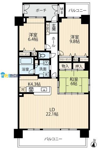 Prestige Broad City Kami-Omi 7F 3LDK Apartment for Sale in Niigata - Thumbnail 4