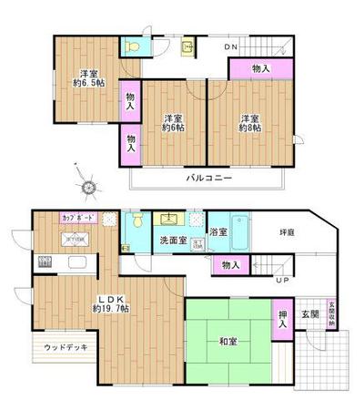 Inzai City Mise 1-chome detached house | Inzai City, a used detached house 12 minutes walk from Hokuso Railway Inba Nippon Medical University Station (Property number: 0105241-0010106) — Image 1, Inzai, Chiba