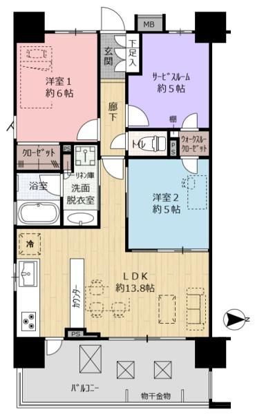 3LDK Apartment for Sale in Utsunomiya, Tochigi - 59.94 sqm - Thumbnail 3