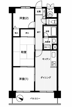 Lions Mansion Odawara Nishisho Coast 203 - 3DK Apartment - Thumbnail 2