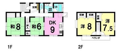  Taura-cho Aza Izumikawa Used detached house | Komatsushima City, JR Mugi Line Nakata Station 24-minute walk from used detached house (Property number: 0107440-0000950) — Image 2, Komatsushima, Tokushima