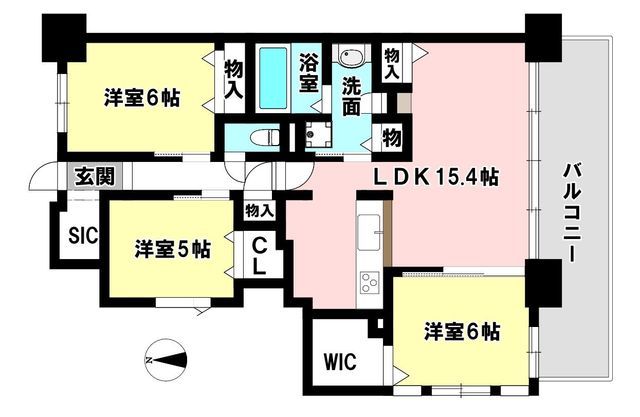 3LDK Apartment for Sale in Alpha Smart Yūgun, Matsuyama - Thumbnail 2