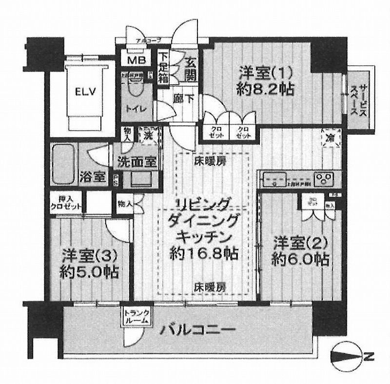 GEO Matsuyama Katsuyama-dori 3LDK Condo for Sale in Matsuyama - Thumbnail 3