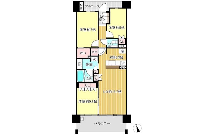 Central Garden Residence Gifu Kano 7F 3LDK Apartment for Sale - Thumbnail 2