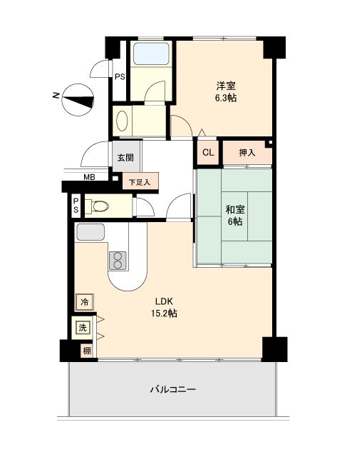 Royal Vain Belle Ooyama I 2LDK Apartment for Sale in Tottori - Thumbnail 2
