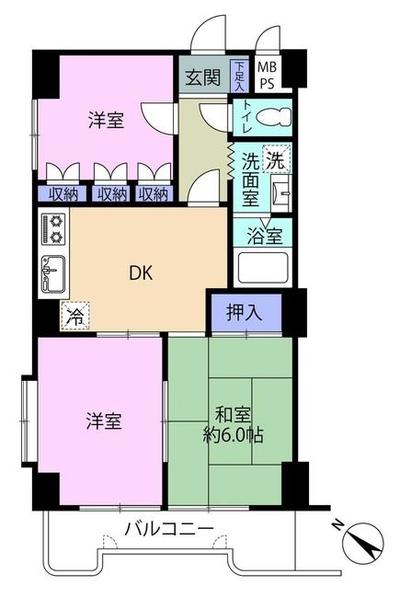 Nishiken Heights Warabi 3DK Apartment for Sale in Saitama — Image 4, Warabi, Saitama