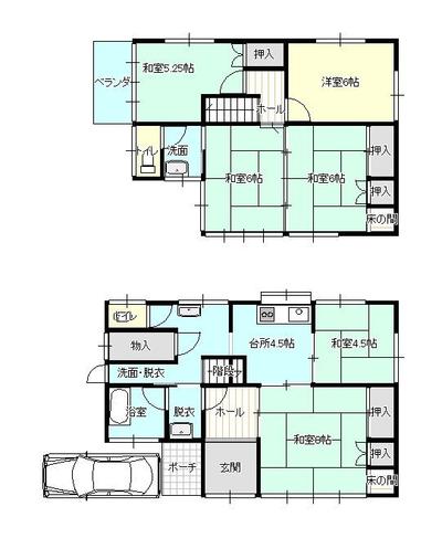 6DK House in Uwajima with 121.67㎡ Living Space — Image 1, Uwajima, Ehime
