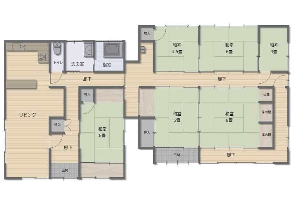 Single-Story Home with Field for Sale in Tosa City, Kochi - Thumbnail 2