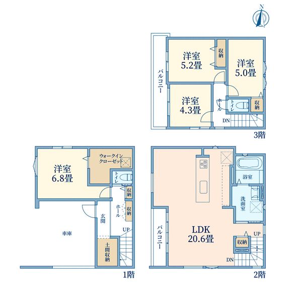 Newly Built 4LDK House in Adachi-ku, Tokyo, 123.96m2 - Thumbnail 4
