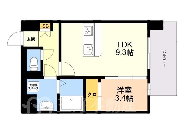 1LDK Apartment for Rent in Hakozaki, Fukuoka - Thumbnail 2
