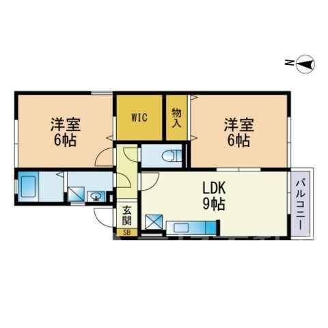 2LDK Apartment for Rent in Nakagawa City, Fukuoka - Thumbnail 2