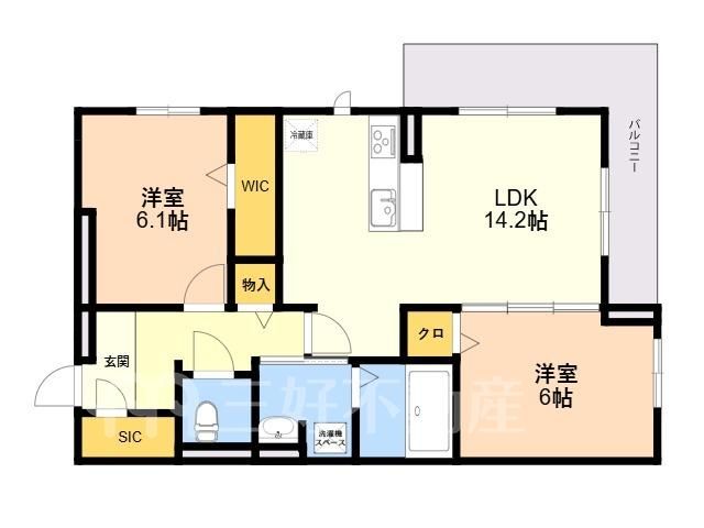 2LDK Apartment for Rent in Higashi Ward, Fukuoka - Thumbnail 2