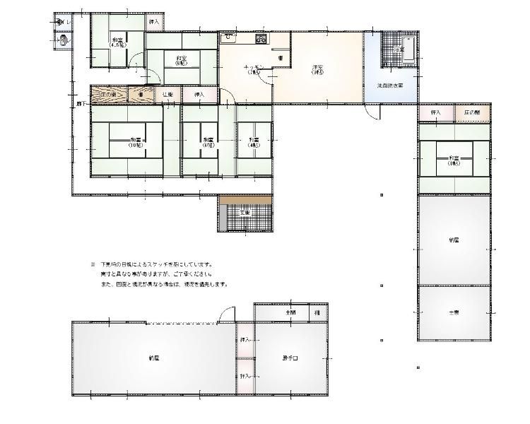 7DK One-Story House with Garden for Sale in Mitoyo, Kagawa - Thumbnail 2