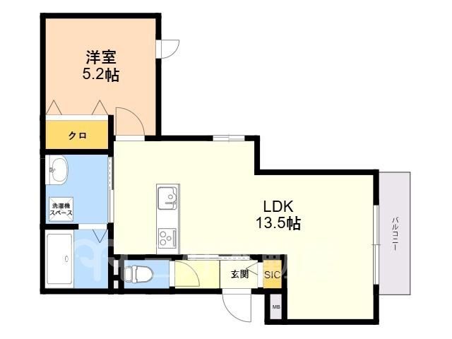 1LDK Apartment for Rent in Hakata-ku, Fukuoka Near Subway - Thumbnail 2