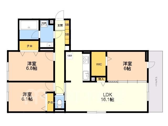 3LDK Apartment for Rent in Minami Ward, Fukuoka City - Thumbnail 2