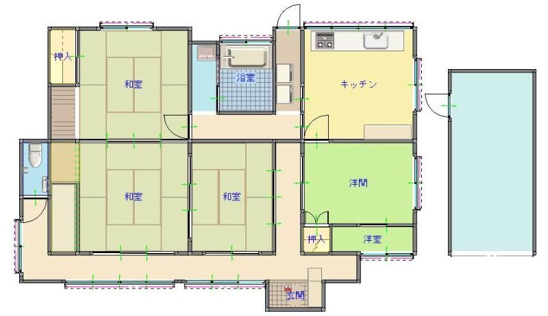 Single-Story 5DK House in Quiet Nio-cho, Mitoyo, Kagawa - Thumbnail 2