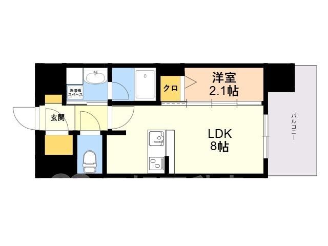 1LDK Apartment for Rent in Hakata Ward, Fukuoka - Thumbnail 2