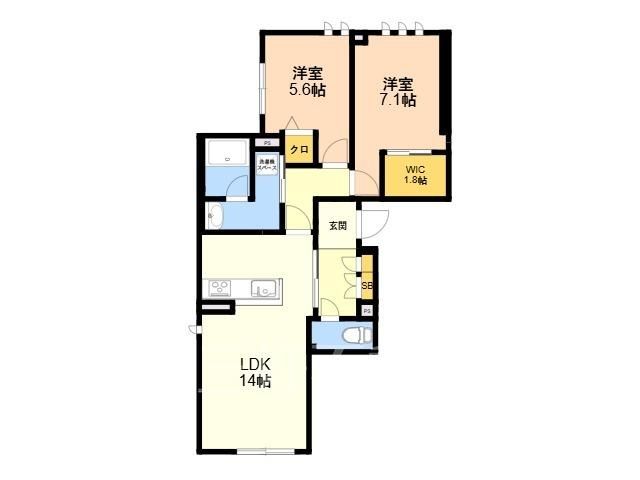 2LDK Apartment for Rent in Nishijin, Fukuoka City - Thumbnail 2
