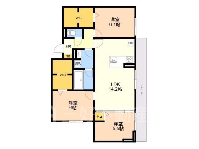 3LDK ZEH-M Apartment for Rent in Minami Ward, Fukuoka - Thumbnail 2
