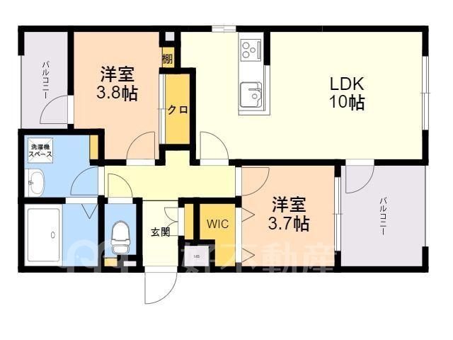 2LDK Apartment for Rent in Hakata-ku, Fukuoka City - Thumbnail 2