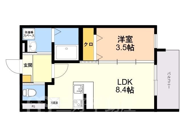 1LDK Apartment for Rent in Hakozaki, Higashi-ku, Fukuoka - Thumbnail 2