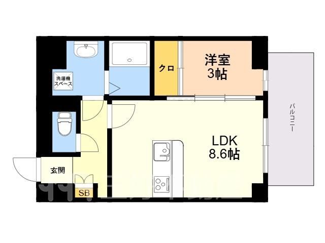 1LDK Apartment Near Hakozaki Miyamae Station, Higashi Ward, Fukuoka - Thumbnail 2