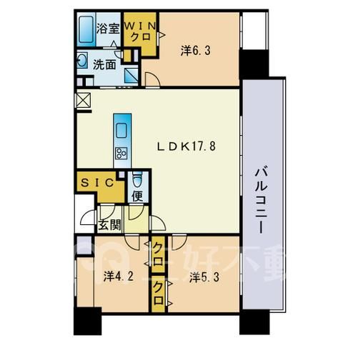 3LDK Apartment for Rent in Kashii Teriha, Fukuoka City - Thumbnail 4