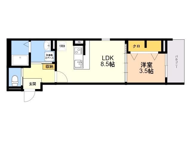 1LDK Apartment for Rent in Minami Ward, Fukuoka - Thumbnail 2