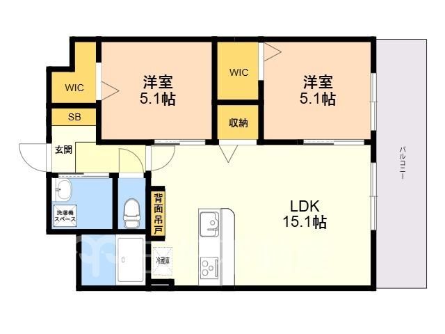 2LDK Apartment for Rent Near Yusu Station in Fukuoka - Thumbnail 2