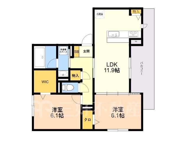 2LDK Apartment for Rent in Hakata-ku, Fukuoka - Thumbnail 2