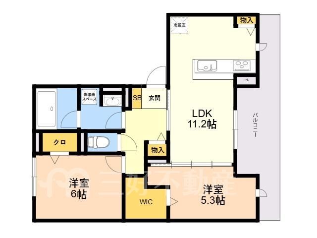 2LDK Pet-Friendly Apartment for Rent in Hakata-ku, Fukuoka - Thumbnail 2