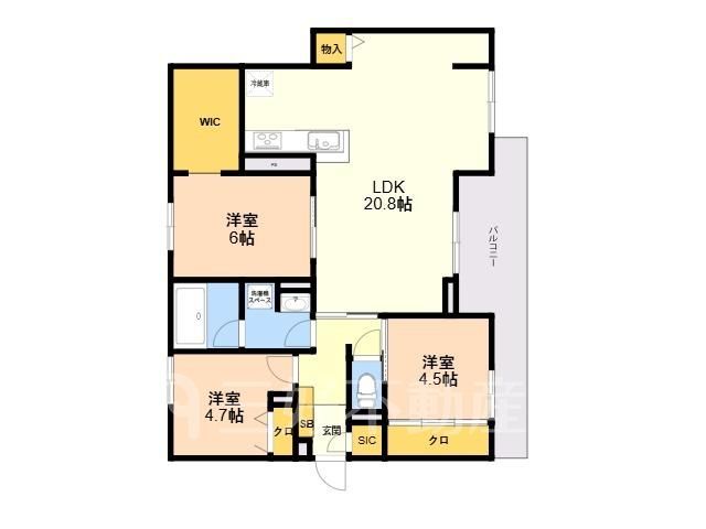 3LDK Apartment for Rent in Hakata-ku, Fukuoka City - Thumbnail 2