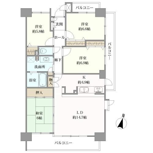 Spacious 4LDK Apartment Near Inba Station, Owariasahi - Thumbnail 4