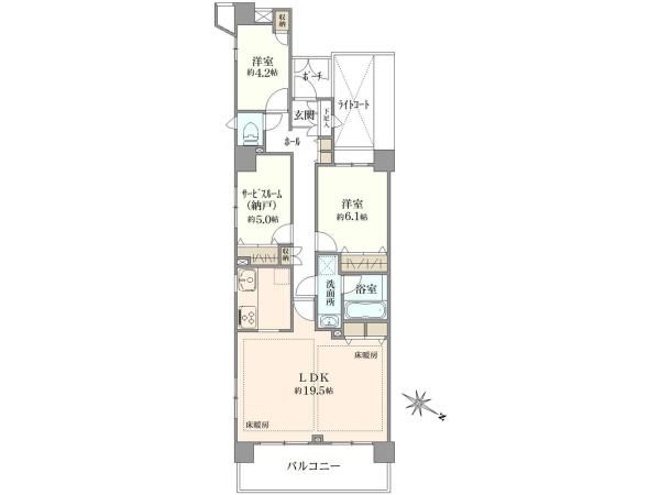2LDK+S Apartment in Tsurumi, Yokohama with Renovation and Parking - Thumbnail 4