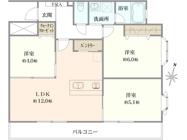 Renovated 3LDK Apartment in Royal Stage Ebina, Kanagawa - Thumbnail 3