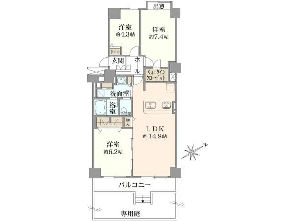 Renovated 3LDK Apartment with Private Garden in Ichikawa, Chiba - Main Image