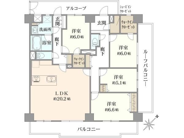 4LDK Apartment for Sale in Tsurumi-ku, Yokohama - 111.82m² - Thumbnail 2