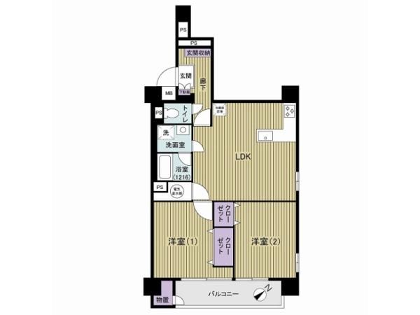 2LDK Apartment for Sale in Ichikawa, Chiba Near Myoden Station - Main Image