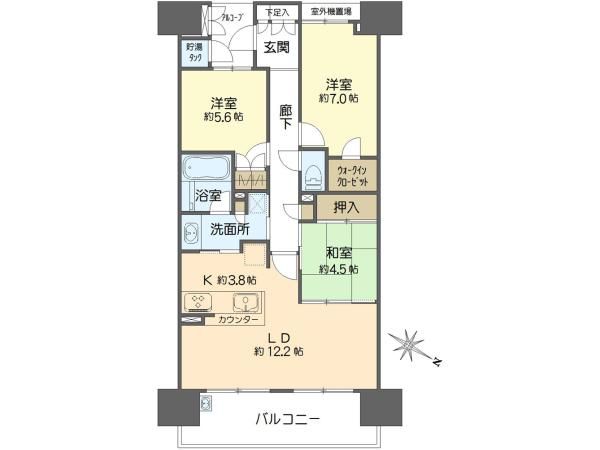 3LDK Apartment for Sale in Takarazuka with City Views - Main Image