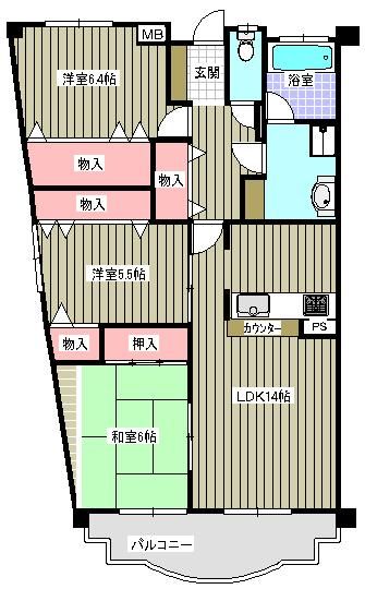 3LDK Apartment for Sale in Nagasaki City, Nagasaki Prefecture - Thumbnail 2