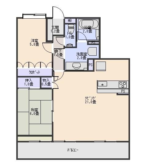 2LDK Apartment in Sasebo City, Nagasaki - Viva City Sasebo Bayside - Thumbnail 3