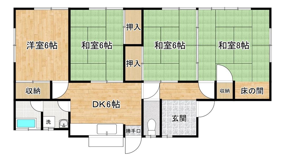 1978 Single-Story 4DK House on 266sqm Land in Omura - Thumbnail 4