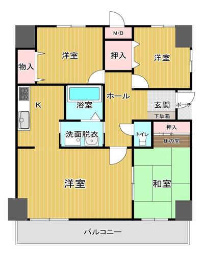 Surpass Isahaya Apartment - 3LDK in Saiwai-cho, Isahaya City — Image 3, Isahaya, Nagasaki