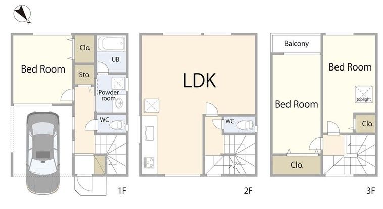 3LDK Detached House for Sale in Kita-Shinjuku, Tokyo | Akiya Japan