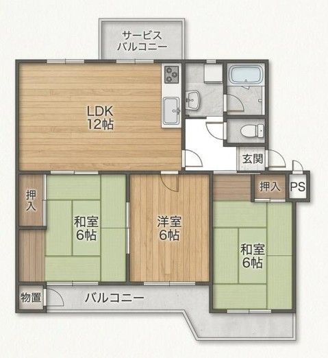 3LDK Apartment for Sale in Kashiba, Nara – 65m² - Image 1