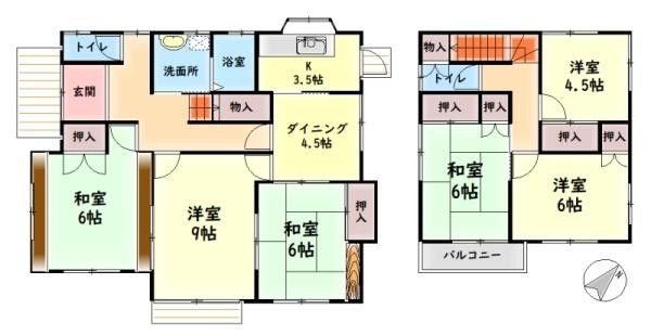 45-Year-Old 6DK Detached House on 267.7sqm Land in Hannan, Osaka - Thumbnail 2
